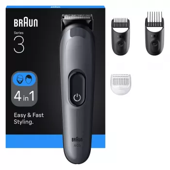 Braun AIO3500 matu griešanas un bārdas kopšanas komplekts, melns/pelēks