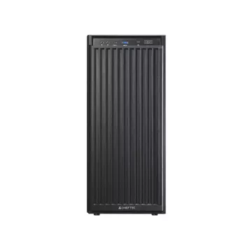 Datora korpuss CHIEFTEC BW-01B-OP Midi Tornis ATX/ITX, atbalsta 6×3.5 collu + 4×2.5 collu, 2×5.25 collu, aizmugurē 1×120 mm, SGCC, melns, 200×510×465 mm