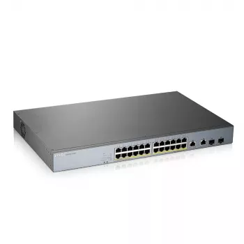 Zyxel GS1350-26HP-EU0101F tīkla slēdzis, pārvaldāms L2, Gigabit Ethernet (10/100/1000), PoE, pelēks
