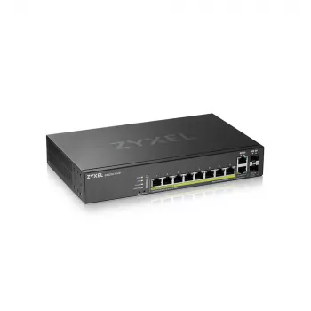Zyxel GS2220-10HP-EU0101F tīkla slēdzis, pārvaldīts L2, Gigabit Ethernet (10/100/1000), Power over Ethernet (PoE), melns