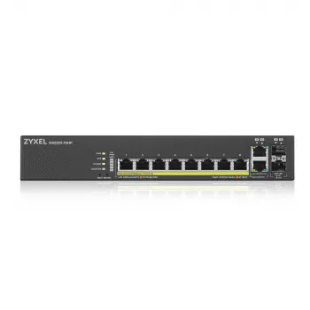 Zyxel GS2220-10HP-EU0101F tīkla slēdzis, pārvaldīts L2, Gigabit Ethernet (10/100/1000), Power over Ethernet (PoE), melns