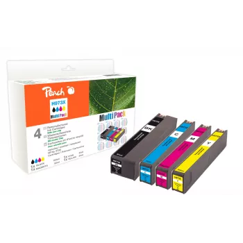 Peach PI300-750 4 komplektā saderīgas augstas ietilpības tintes kasetnes (melna, ciāna, fuksīna, dzeltena)