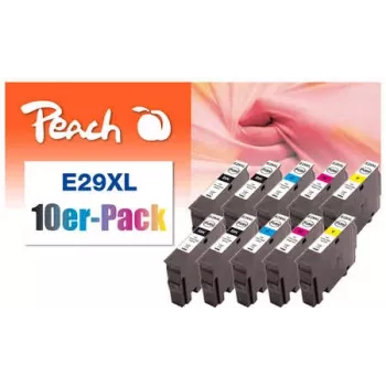 Peach 0F319987 tintas kasetne 10 gab. Melna, Ciāna, Fuksīna, Dzeltena