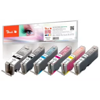 Peach PI100-313 tintas kasetne Foto melna, Foto ciāna, Foto pelēka, Foto fuksīna, Foto dzeltena