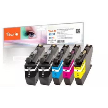Peach PI500-225 tintas kasetne 5 gab. Savietojama Standarta ietilpiba Melna, Ciāna, Fuksīna, Dzeltena