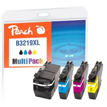 Peach 320287 tintas kasetne 4 gab. saderīga augstas (XL) ietilpības melna, ciāna, fuksīna, dzeltena