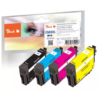 Peach PI200-970 tintas kasetne 4 gab. saderīga Augstas (XL) ražības Melna, Ciāna, Fuksīna, Dzeltena