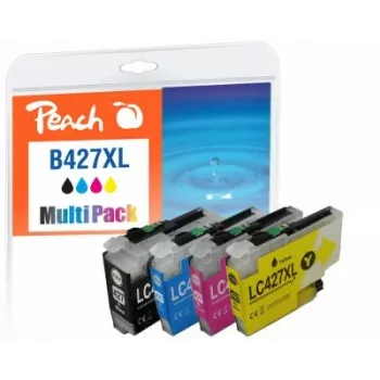 Peach PI500-401 tintas kasetne 4 gab. Kompatibla Augstas (XL) ietilpibas Melna, Ciāna, Fuksīna, Dzeltena