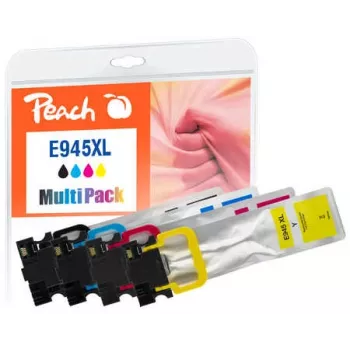 Peach PI200-796 tintas kasetne 4 gab. saderīga augstas (XL) ietilpības melna, ciāna, fuksīna, dzeltena