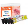 Peach PI200-796 tintas kasetne 4 gab. saderīga augstas (XL) ietilpības melna, ciāna, fuksīna, dzeltena