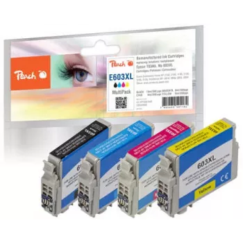 Peach PI200-848 tintas kasetne 4 gab. saderīga Melna, Ciāna, Fuksīna, Dzeltena
