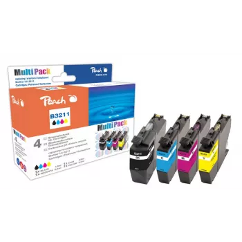 Peach PI500-273 tintas kasetne 4 gab. saderīga Melna, Ciāna, Fuksīna, Dzeltena