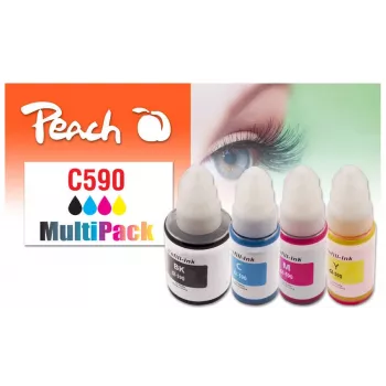 Peach PI100-440 saderīga tintes kasetne 4 gab. Melna, Ciāna, Fuksīna, Dzeltena