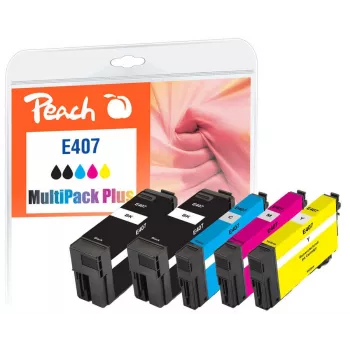 Peach PI200-938 tintas kasetne 5 gab. saderīga Melna, Ciāna, Fuksīna, Dzeltena