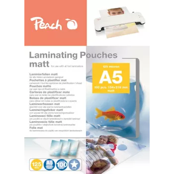 Peach S-PP525-30 laminēšanas kabatiņas matētas A5 100 gab.