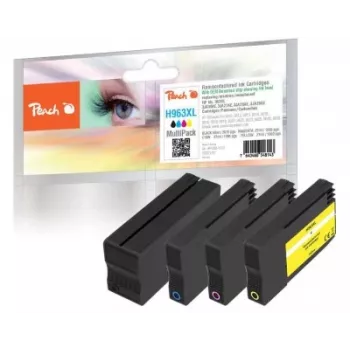 Peach PI300-1031 tintas kasetne 4 gab. Kompatibla Augstas (XL) ietilpibas Melna, Ciāna, Rozā, Dzeltena