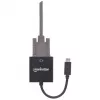 Manhattan USB-C uz VGA pārveidotāja kabelis, 1080p@60Hz, Melns, 8cm, Vīrietis uz Sievieti, Mūža garantija