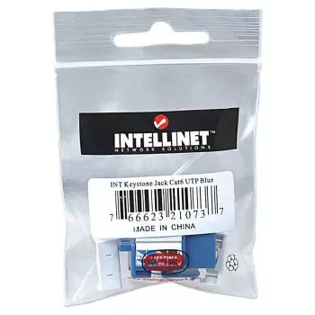 Intellinet Keystone Jack, Cat6, UTP, Punch-down, Zils