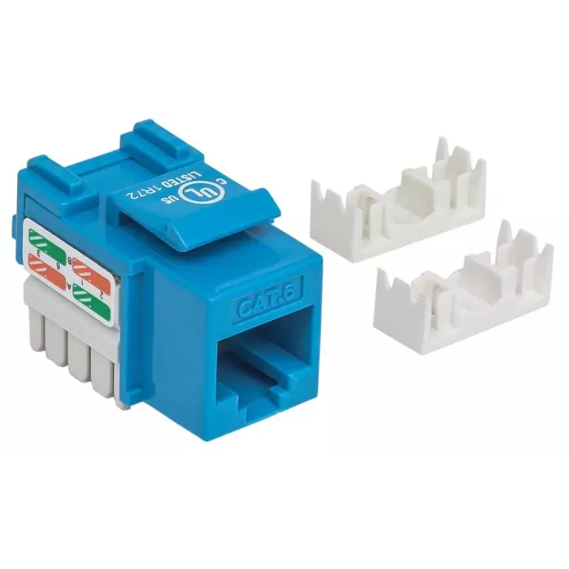 Intellinet Keystone Jack, Cat6, UTP, Punch-down, Zils