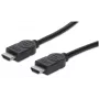 Manhattan HDMI 4K@30Hz kabelis ar Ethernet, 1m, Melns