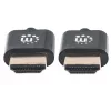 Manhattan HDMI kabelis ar Ethernet (Ultra Thin), 4K@60Hz (Premium High Speed), 1m, vīrietis-vīrietis, melns