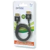 Manhattan HDMI kabelis ar Ethernet (Ultra Thin), 4K@60Hz (Premium High Speed), 1m, vīrietis-vīrietis, melns