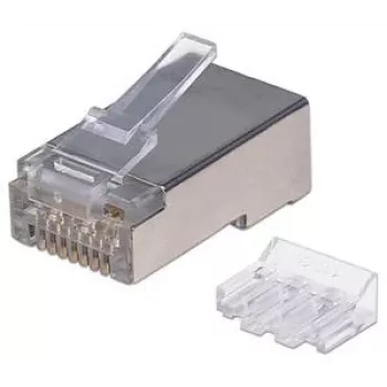 Intellinet RJ45 modulārie spraudņi Pro Line, Cat6A, STP, 3-zaru, cietai un dzīslu vadam, 50 µ apzeltīti kontakti, 70 gab.