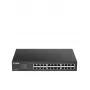 D-Link 24-Port Gigabit Smart Managed Switch, Pārvaldāms, L2, Gigabit Ethernet (10/100/1000), Rack stiprinājums, 1U