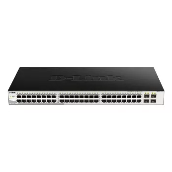 D-Link DGS-1210-52/ME Pārvaldāms L2 Gigabit Ethernet (10/100/1000) 1U Melns