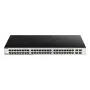 D-Link DGS-1210-52/ME Pārvaldāms L2 Gigabit Ethernet (10/100/1000) 1U Melns