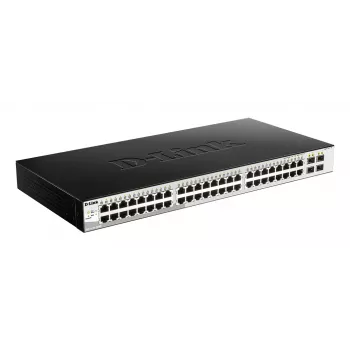D-Link DGS-1210-52/ME Pārvaldāms L2 Gigabit Ethernet (10/100/1000) 1U Melns