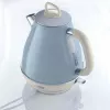 Ariete 2869 Vintage elektriskā tējkanna, nerūsējošais tērauds, 1,7 L, automātiska izslēgšanās, 2000 W, ūdenim, tējai un zāļu tējām, pasteļzila