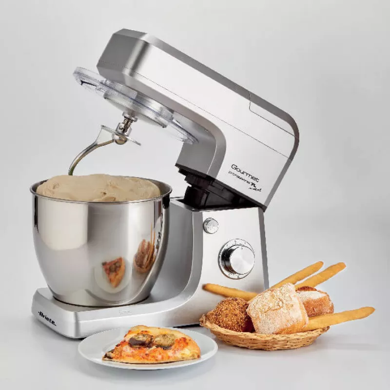 Ariete 1598 Gourmet Professional 7L Metāla planetārais mikseris ar blenderi - Nerūsējošā tērauda bļoda - 7 L - Stikla krūze - 1200 W - 6 ātrumi