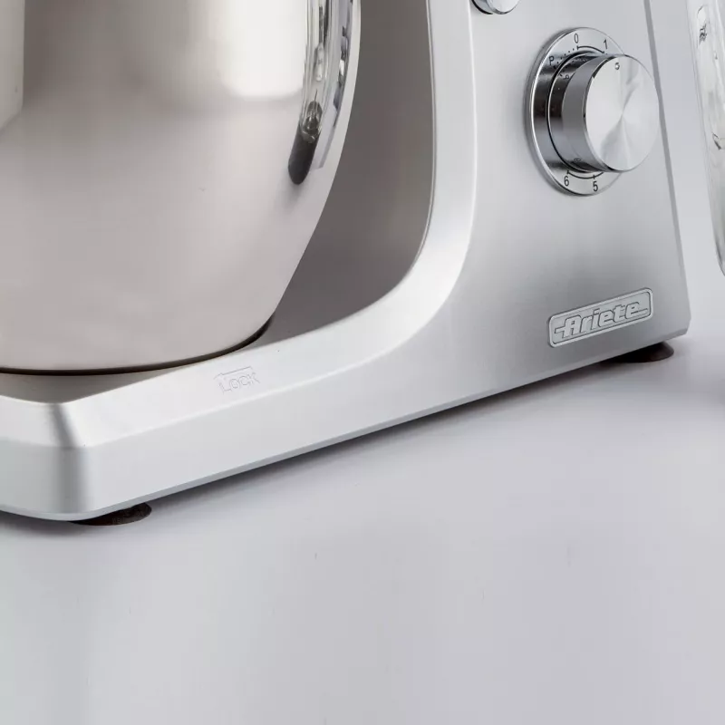 Ariete 1598 Gourmet Professional 7L Metāla planetārais mikseris ar blenderi - Nerūsējošā tērauda bļoda - 7 L - Stikla krūze - 1200 W - 6 ātrumi