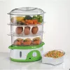 Ariete 911 Healthy Steam - Elektriskais tvaikonis - 3 grozi - Rīsa trauks - Taimeris 60' - 800 W - 9 litri - Balts un zaļš