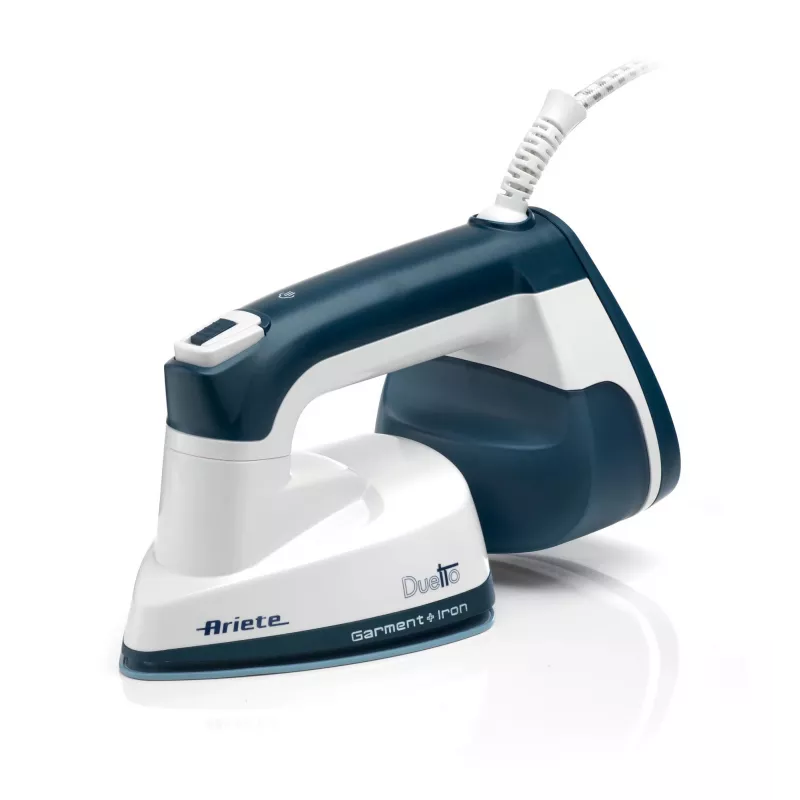 Ariete 6246 Duetto gludeklis - vertikālais un horizontālais gludeklis ar keramikas zoli - 1000 W - balts un zils