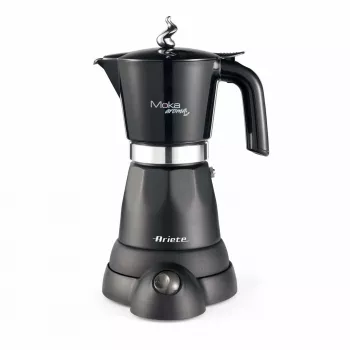 Ariete 1368 Moka Aroma elektriskā moka kanna, 4/6 tasītes, 480 W, automātiska izslēgšanās, uztur temperatūru 30 minūtes, melna