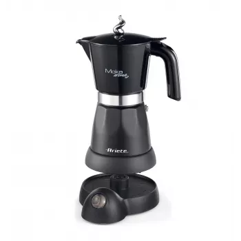 Ariete 1368 Moka Aroma elektriskā moka kanna, 4/6 tasītes, 480 W, automātiska izslēgšanās, uztur temperatūru 30 minūtes, melna