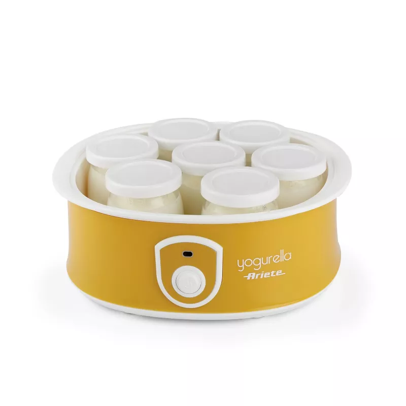 Ariete 617 Yogurella - Jogurta pagatavotājs - 7 stikla burciņas - 1,3 kg mājas jogurta - 20 W - Balts un dzeltens
