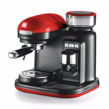 Ariete 1318 Moderna Espresso kafijas automāts ar iebūvētu dzirnaviņām, 1080 W, 800 cc, sarkans