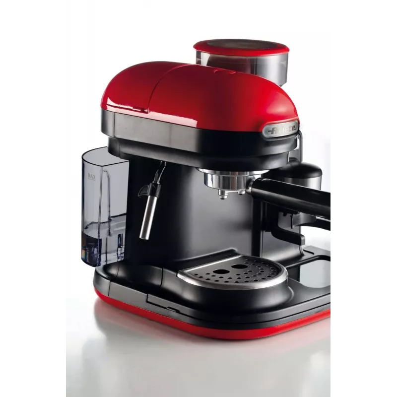 Ariete 1318 Moderna Espresso kafijas automāts ar iebūvētu dzirnaviņām, 1080 W, 800 cc, sarkans
