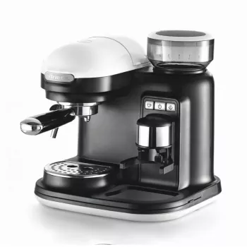 Ariete 1318 Moderna Espresso automāts ar iebūvētu kafijas dzirnaviņām, 1080 W, 800 ml, balts