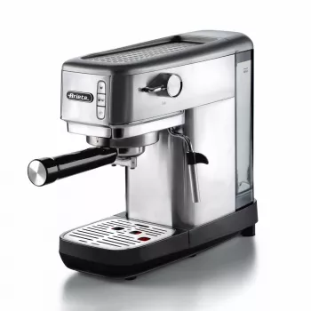 Ariete 1380 Metāla kafijas automāts, saderīgs ar maltu kafiju un ESE kapsulām, 1300 W, 1,1 L tvertne, 15 bāru spiediens, ½ krūzes filtrs, Cappuccino ierīce, Sudraba