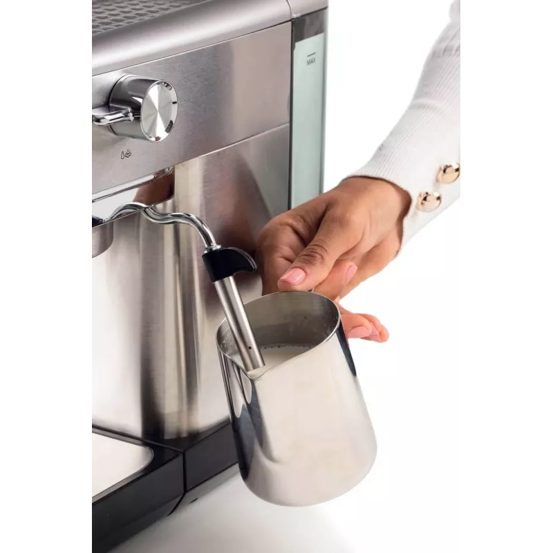 Ariete 1380 Metāla kafijas automāts, saderīgs ar maltu kafiju un ESE kapsulām, 1300 W, 1,1 L tvertne, 15 bāru spiediens, ½ krūzes filtrs, Cappuccino ierīce, Sudraba
