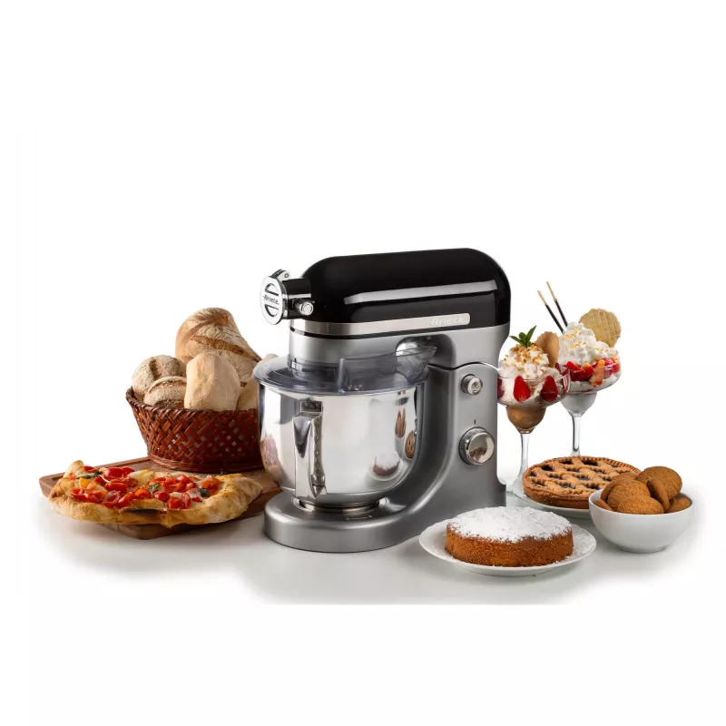 Ariete Moderna Black mikseris, planetārais mikseris, melns, 1600 W, 5.5 L, alumīnija korpuss