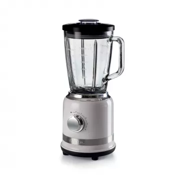 Ariete Modern White Blender ar stikla trauku, Galda blenderis, 1.5 L, Pulss funkcija, Ledus drupināšana, 1000 W, Balts