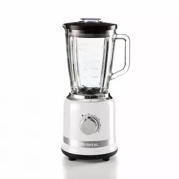 Ariete Modern White Blender ar stikla trauku, Galda blenderis, 1.5 L, Pulss funkcija, Ledus drupināšana, 1000 W, Balts
