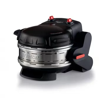 Ariete 927 Pizzeria dubultā picas cepeškrāsns, 2 picas 4 minūtēs, 2300 W, 2 ugunsizturīgi akmeņi, 2 termostati, diametrs 32 cm, 5 gatavošanas līmeņi, 2 nerūsējošā tērauda lāpstiņas, sarkana