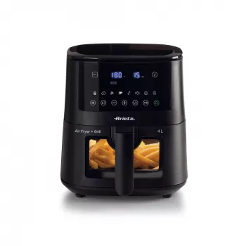 Ariete 4633 gaisa fritieris 4L, 1400W, 9 programmas, Shake un Grill funkcija, līdz 200°C, melns