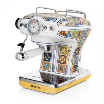 Ariete 1389 Positano kafijas automāts, 850W, tvertne 0.9L, filtrs 1 vai 2 tasītēm, pilienu paplāte, piena putotājs